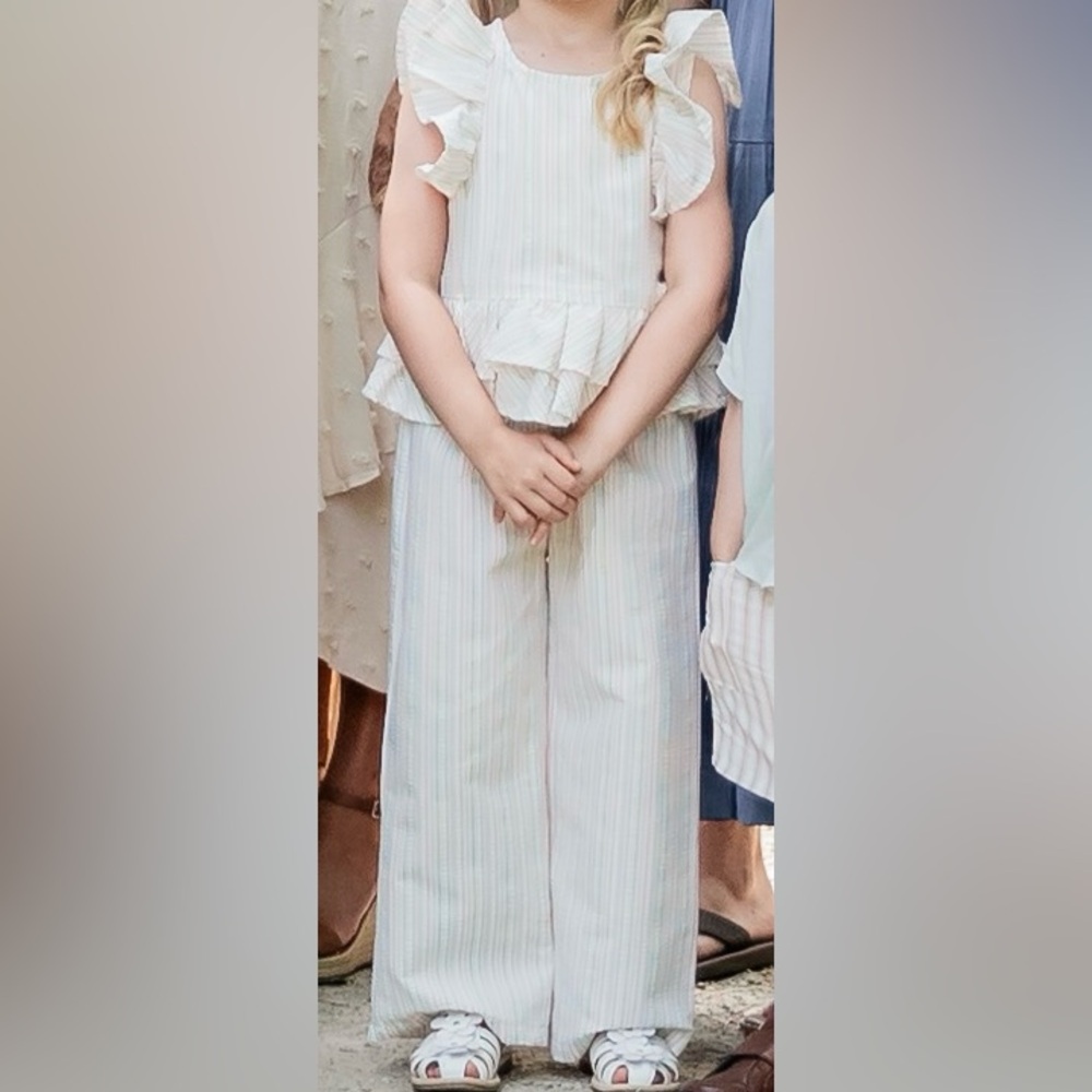 Girls Pastel Stripe Easter Matching Set by Catherine Malandrino